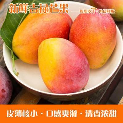 活動(dòng)產(chǎn)品蕾切爾攀枝花 新鮮采摘吉綠芒果9斤裝整箱買(mǎi)2贈(zèng)1(贈(zèng)品5斤裝)